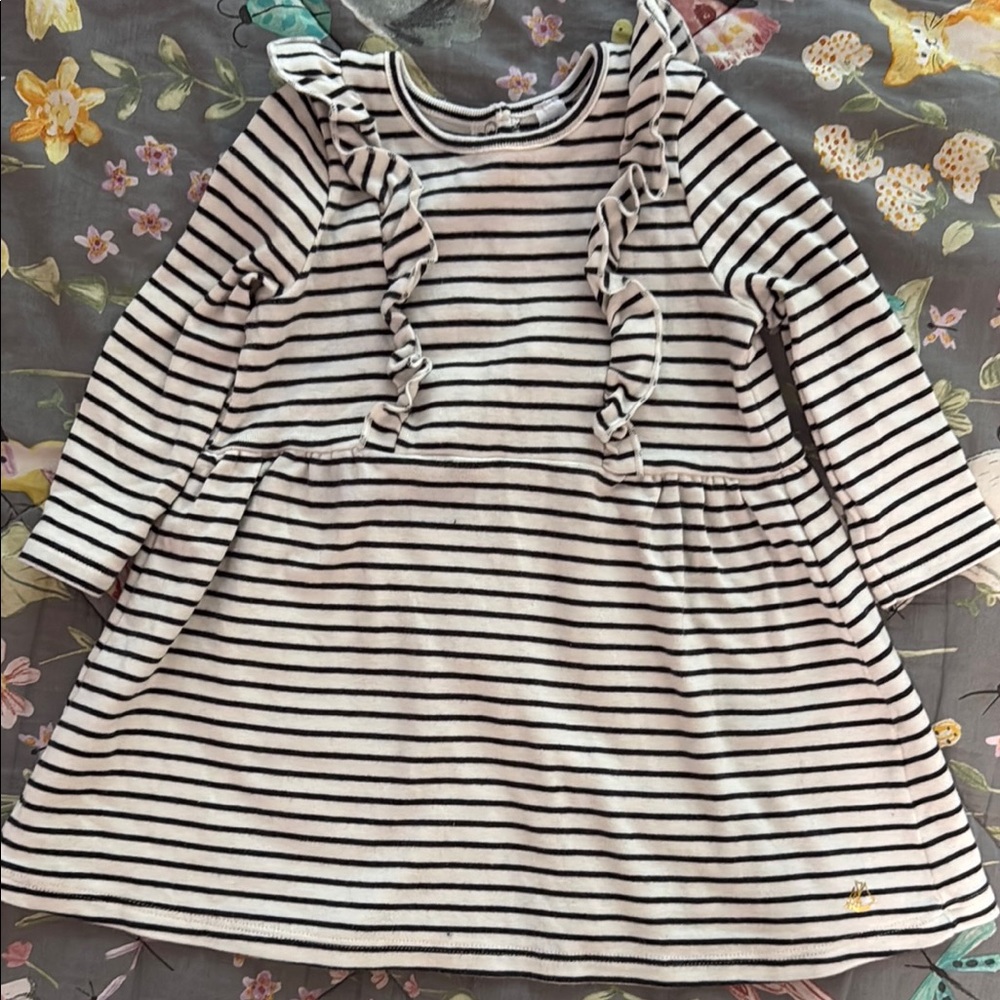 Petit Bateau Girl Ruffle Kids Dress